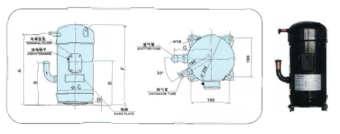 Daikin JT140GHSY1L 5HP Air Conditioning Scroll Compressor