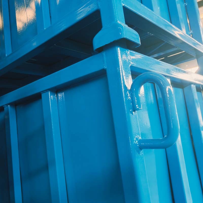 Steel Grid Material Metal Box Pallet Transport Industrial Storage Box