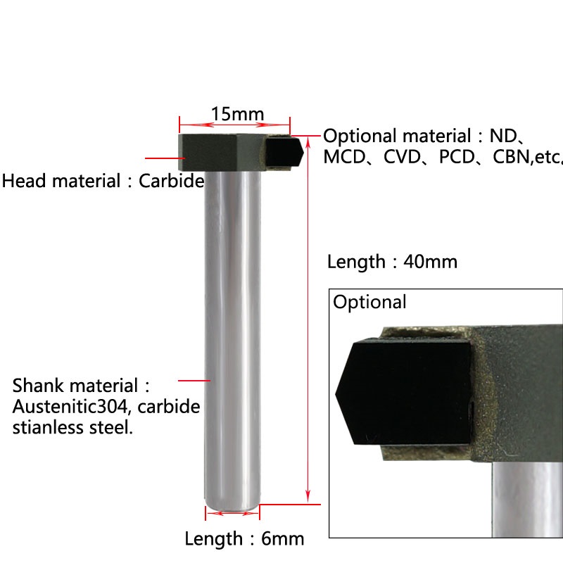 3mm PCD CNC Diamond Tools To Make Rainbow On Jewelry
