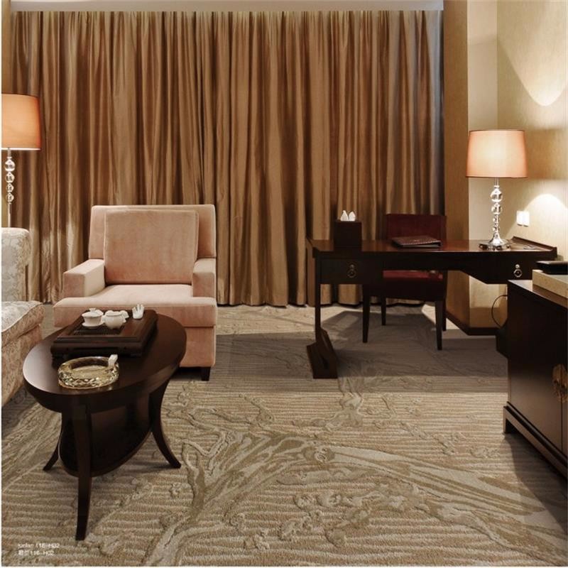 Brown emboss of tree 3D pattern PP material carpet for studio