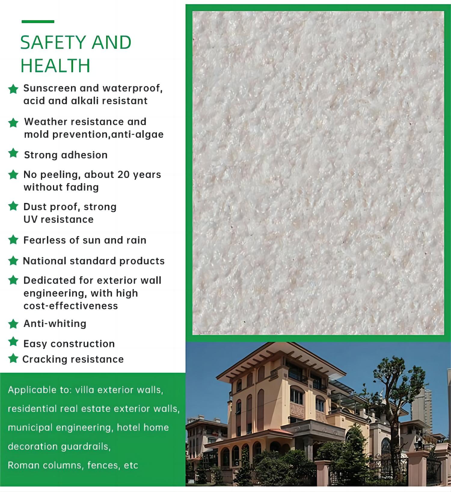 Top-Notch Asian Paints Eco-Friendly Wall Spray Stone Paint Aging Resistance 250 Hours