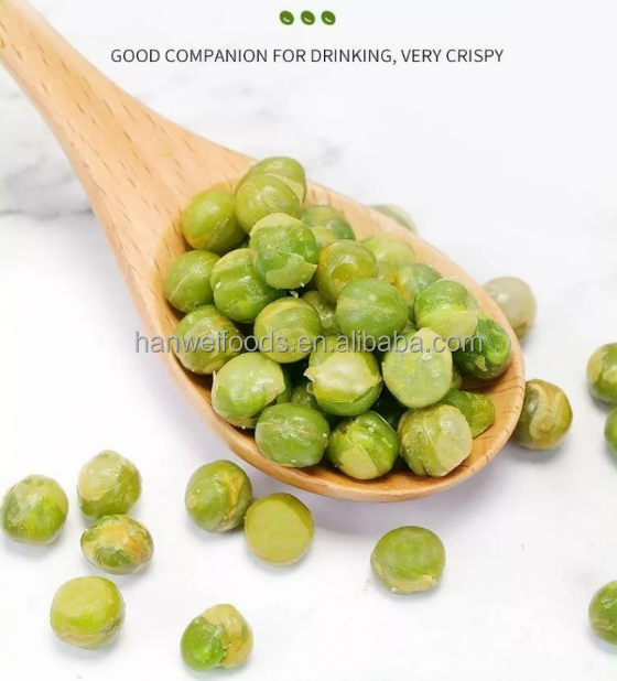 Healthy Snack Wasabi Coated Green Peas Crisp Texture Mustard Green Peas