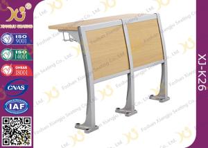 China Wooden Material Attached School Desk And Chair Floor Mounted wholesale
