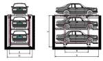 Stereo Auto Park Garage 415V 2700kg Double Cylinder Galvanized Surface