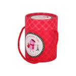 2mm Cardboard Cylindrical Paper Container With Stickers Handle 15x25cm