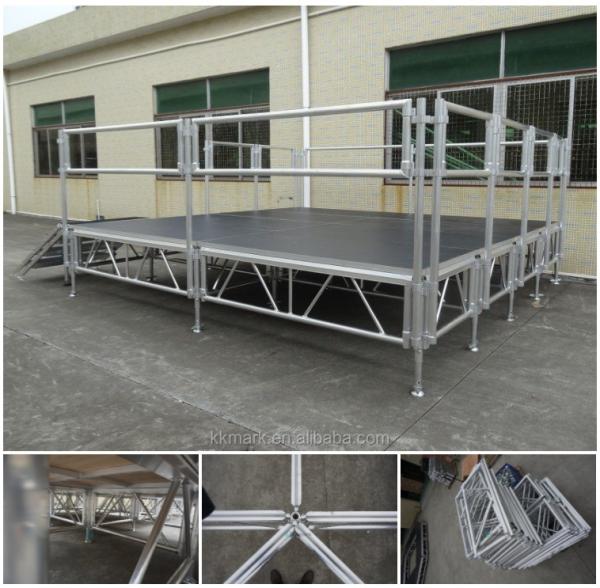 Aluminum Roof Truss System With Stage For Concert Portable Stage Outdoor Events