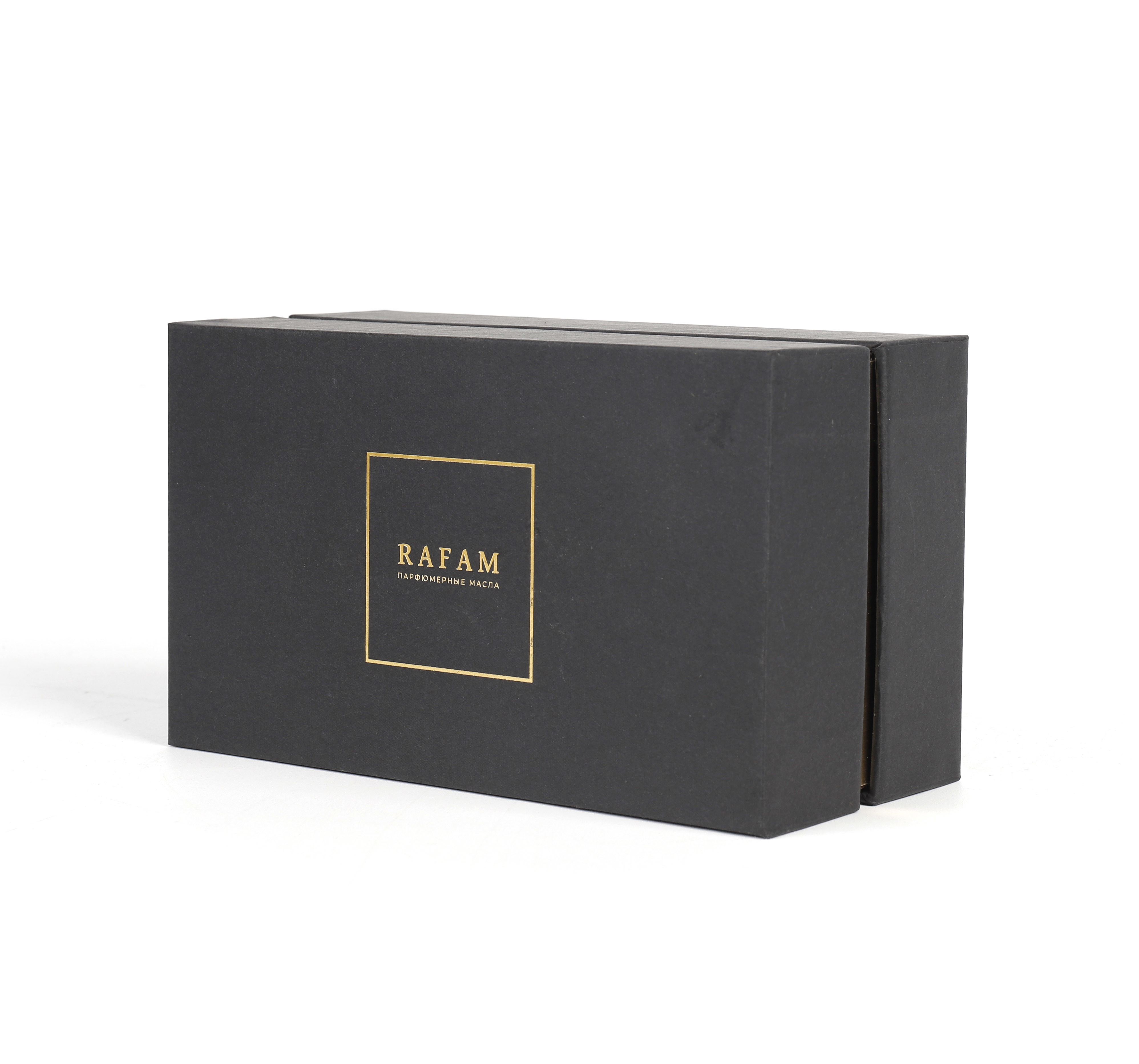 CMYK Black Essential Oil Cardboard Box With Lid 2.5mm