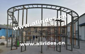 China Fun park outdoor amusement equipment family game machine 12 seats space train roller coaster rides for sale wholesale