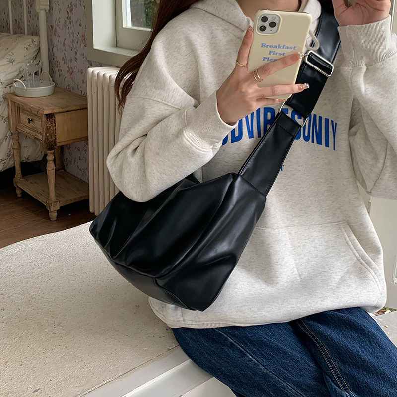 Large Capacity Zipper Shoulder Bag for Women 2023 Soft Leather Messenger Bag Products