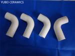 90° Al2O3 Alumina Ceramic Elbow , Wear Resistant Industrial Special Ceramics