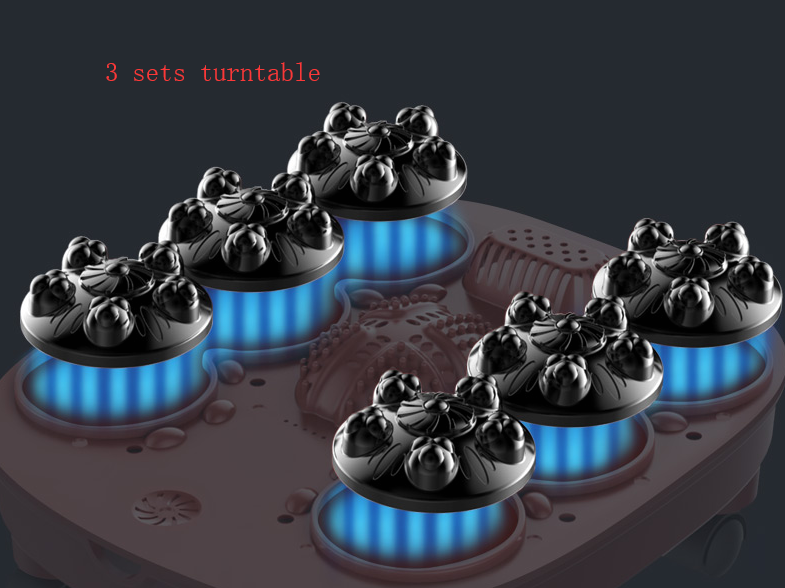 Convenient Carrying Foot Bath Massager 3 Sets Turntable With Red Light