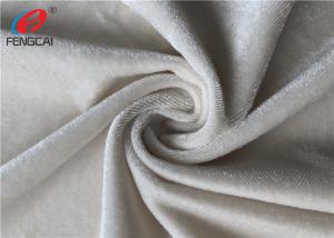 China Shiny Silvery Colour Warp Knit 95 Polyester 5 Spandex Velvet Fabric wholesale