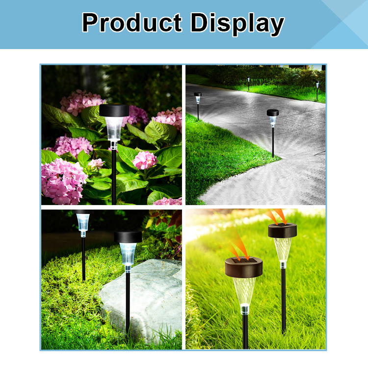 Solar Powered Landscape Lights with Ground Spike Waterproof and Energy Efficien