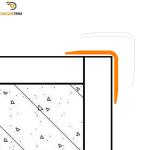 Powder Coating Wall Edge Protection Strips , 15mm Wall Corner Edging Strip 1.1mm