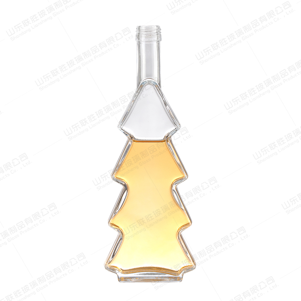 Custom Size Accepted Clear Triangle Shape Glass Crystal Whisky Bottle Packaging for Brandy