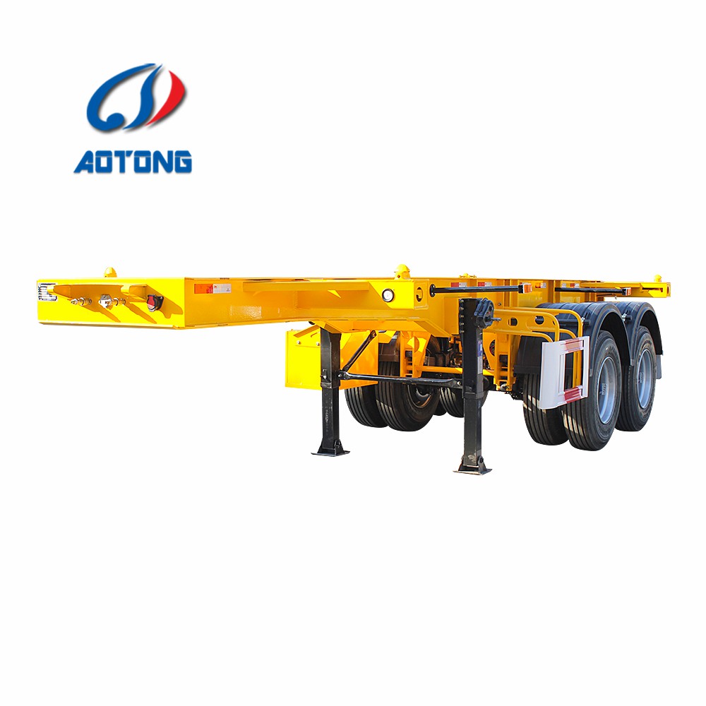 Truck Trailer 3 axles flatbed semi-trailer platform 40ft 48ft for container transport
