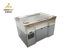 China Stainless Steel Mobile Teppanyaki Grill Electromagnetic Heating Upper Exhaustion wholesale
