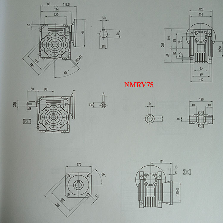 Planetary Helical Bevel Worm Speed Reducer Gearbox Transmission