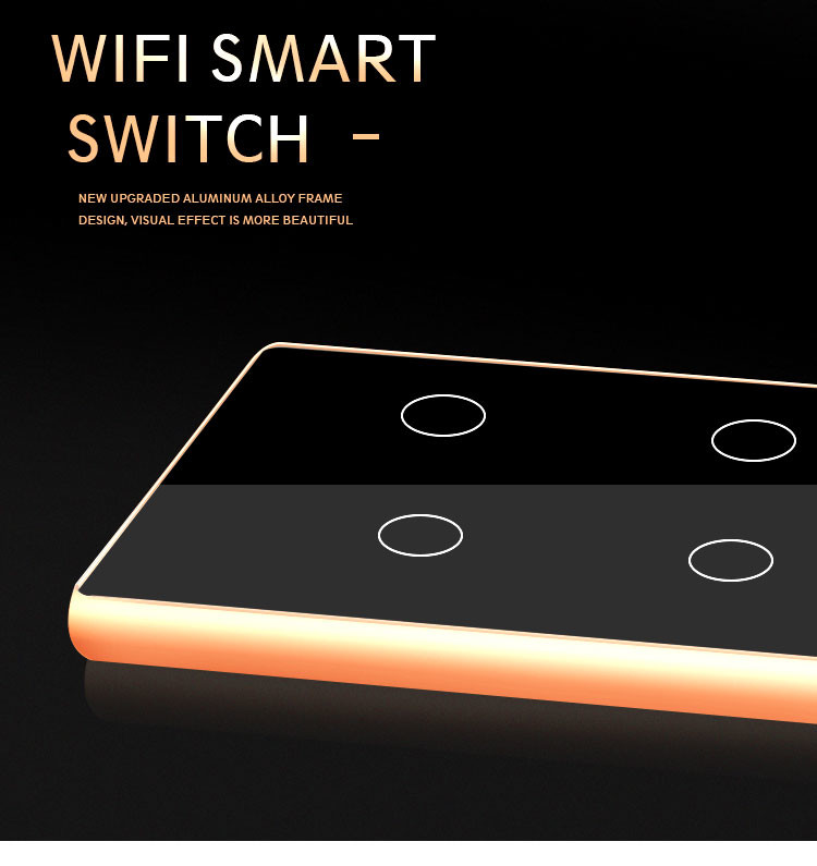 1/2/3/4 Gang Smart Switch Wifi Wireless Touch Remote Control Electronic Wall Switches With Google&Alexa