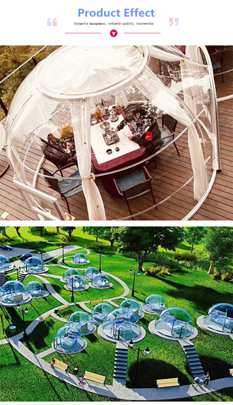 Outdoor Clear Transparent Pc Large Aluminum Profile Dome Trade Show Tent For Camping