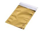 Gold Color Resealable Aluminum Foil Bags , Food Packaging Aluminum Foil Sachet