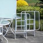 Outdoor Restaurant Balcony Cafe Patio Garden Set Rattan Chair and Small White