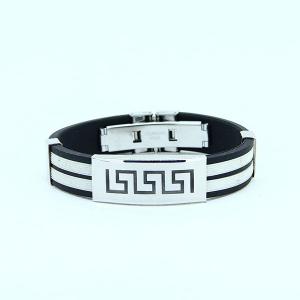 China Factory Direct Stainless Steel High Quality Silicone Bracelet Bangle LBI37 wholesale