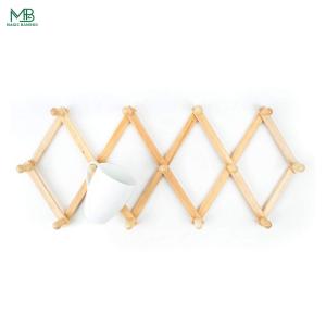 China Expandable Accordion Style Bamboo Wall Hanger wholesale
