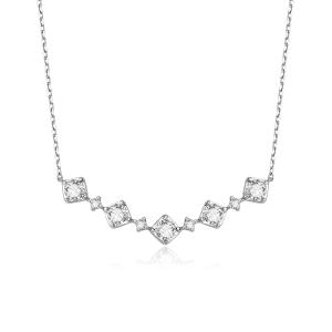 China Simple Design 18k Gold Lab-Grown Diamond Pendant Daily Style Pendant White Diamond jewelry for party wholesale