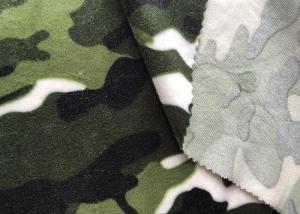 China Camouflage Print One Side Brushed 240GSM Soft Plush Fabric wholesale