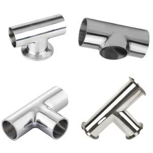 China Custom Tee Tube Connector Stainless Steel 304 316 Tube Fittings Clamp Welding Equal on sale