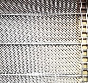 China Customized Food Industry Diamond Mesh Steel Plate Conveyor Belt wholesale