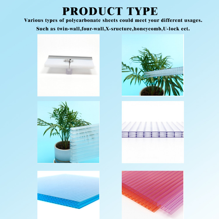 4m 5m 6m Coloured Polycarbonate Roofing Sheets For Home