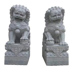 China Temple Pagodas Stone Lion Statues Mansions Stone Animal Sculpture wholesale