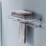 Stainless Steel Bathroom Towel Racks Wall Mounted Polished Satin