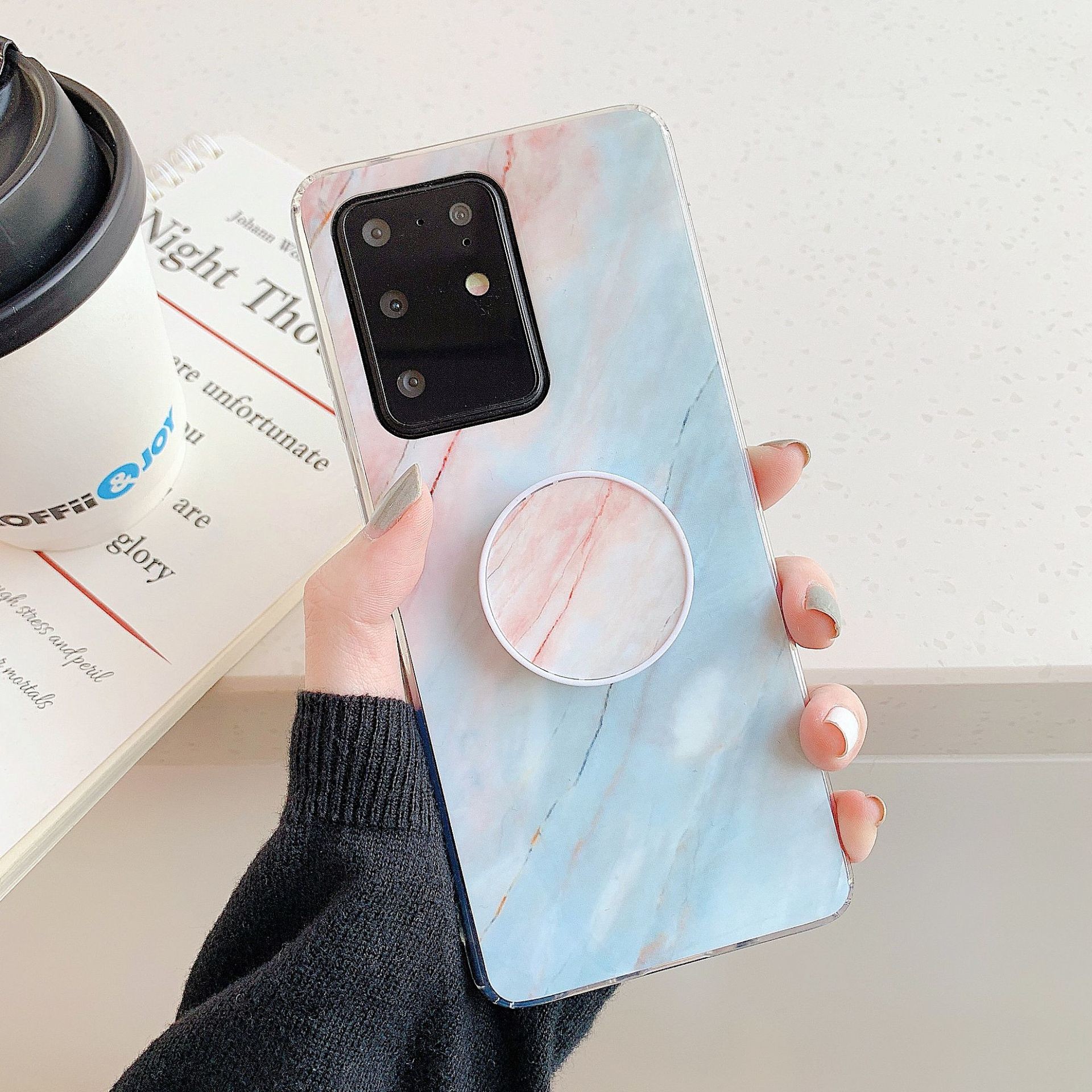Foldable Phone Cover Stand Bracket Phone Case for Samsung Galaxy S21