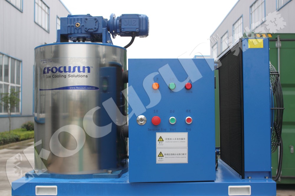 Bitzer Compressor 1 Ton Flake Ice Making Machine for Small Capacity Ice Production