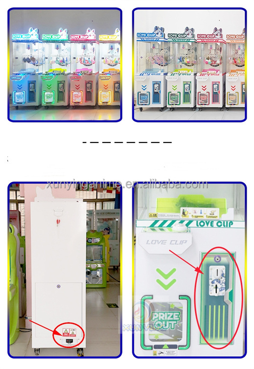 Indoor Coin Game Machine Mini Clip Arcade Prize Machine 230V