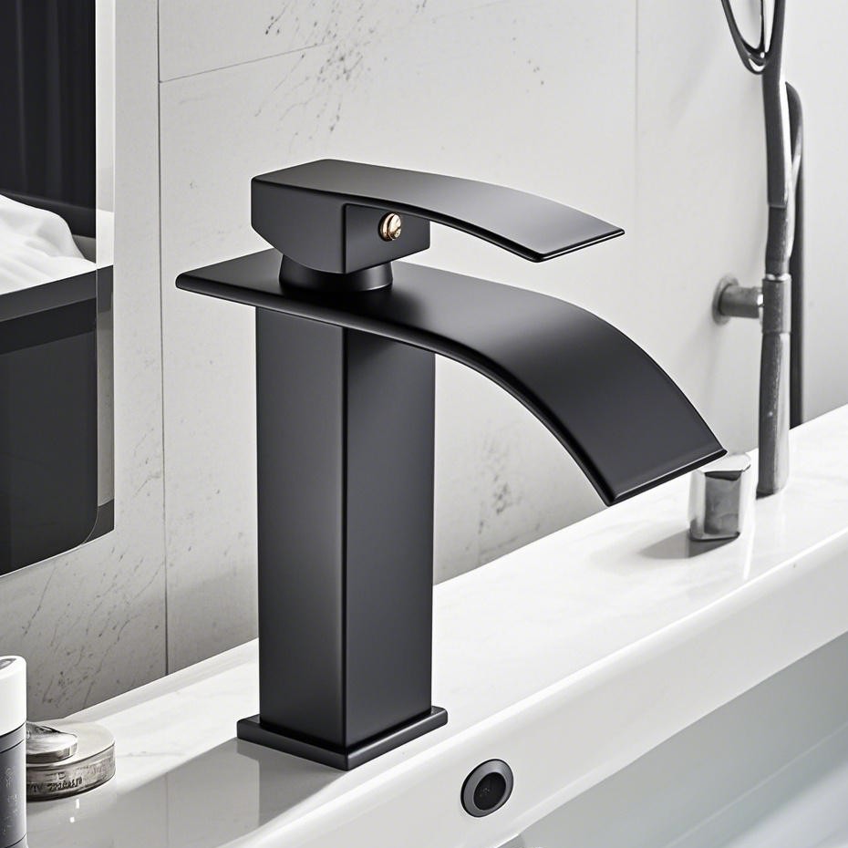 Hotel One Hole Bathroom Faucet Stainless Steel Hot And Cold Smooth Water