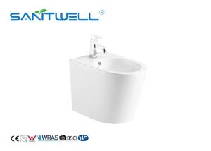 China Washdown Floor Mounted Bidet White Color Elongated Bowl Type Nano Glazing wholesale