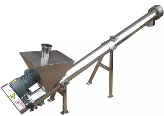 Plastics Granule Auxiliary Machine Small Inclined Screw Conveyor Spiral Feeder