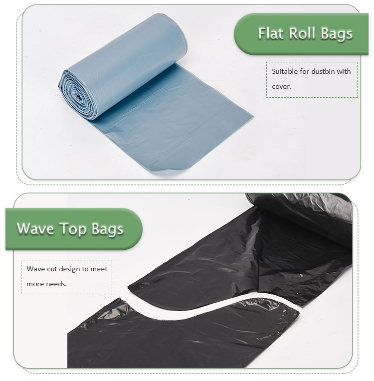 Customized Logo Plastic Garbage Bags On Roll For Convenient Waste Collection