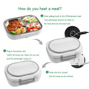 Stainless Steel Warm Lunch Container 40W Portable Multi Function