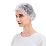 White Mob Disposable Non Woven Bouffant Cap Dustproof
