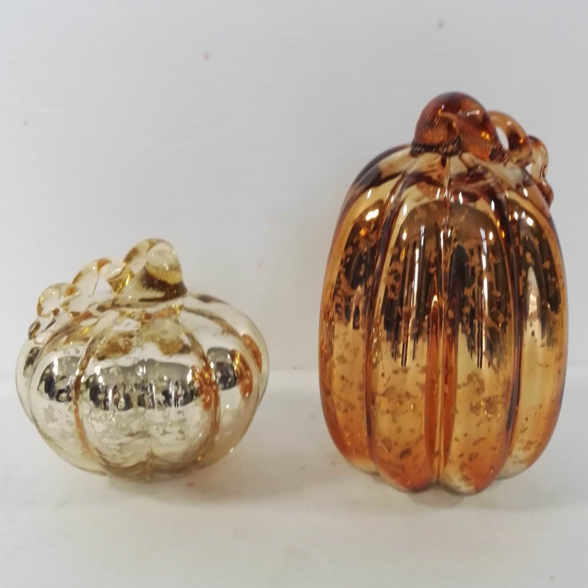 Pumpkin Lantern Antique Glass Candle Holders For Halloween