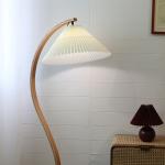 ins pleated retro wood floor lamp decoration vintage floor lamps living room