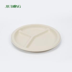 China Bread Sugarcane Bagasse Disposable Plate Biodegradable round shape wholesale