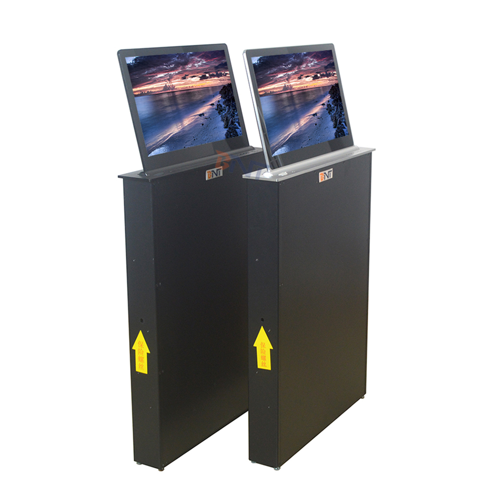 18.5 retractable monitor smart office computer lcd monitor lift mechanism for conference solution