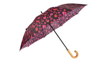 China Auto Open Diameter 98cm 23&quot;*8K Wooden Handle Umbrella wholesale