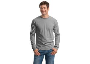 China Men's Long Sleeve T - Shirts 100% Cotton Rib Cuffs / Winter Tops &amp; T - Shirt wholesale